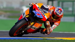 Repsol Honda Team leads the way on the first day of Valencia Test with the new RC213V