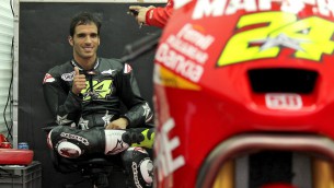 Toni Elias Aspar Team Valencia private test