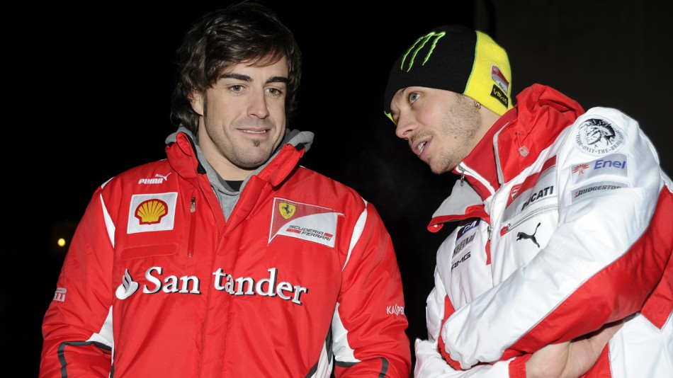 Fernando Alonso, Valentino Rossi - Wrooom 2012