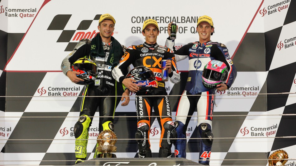 Iannone, Marquez, Espargaro, Speed Master, Team CatalunyaCaixa Repsol, Pons 40 HP Tuenti, Qatar RAC
