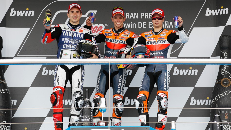 Jorge Lorenzo, Casey Stoner, Dani Pedrosa, Yamaha Factory Racing, Repsol Honda MotoGP, Jerez RAC
