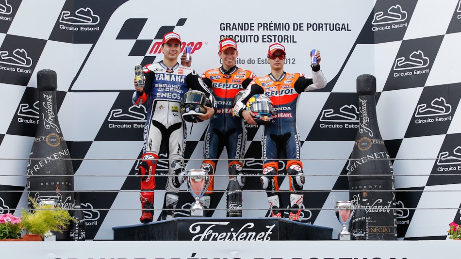 Lorenzo, Stoner, Pedrosa, yamaha Factory Racing, Repsol Honda Team, Estoril RAC