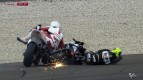 Le Mans 2012 - Moto2 - FP2 -Action - Johann Zarco & Max Neukirchner - Crash