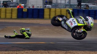 Le Mans 2012 - Moto2 - FP3 - Action - Andrea Iannone - Crash