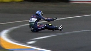Le Mans 2012 - Moto2 - FP3 - Action - Axel Pons - Crash