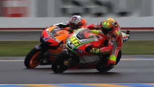 Le Mans 2012 - MotoGP - Race - Action - Stoner and Rossi
