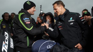 #photos_htmlcaption_1 Cal Crutchlow, Michael Schumacher, Monster Yamaha Tech 3, Le Mans