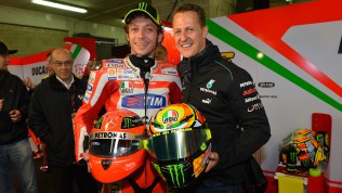 #photos_htmlcaption_4 Valentino Rossi, Michael Schumacher, Ducati Team, Le Mans