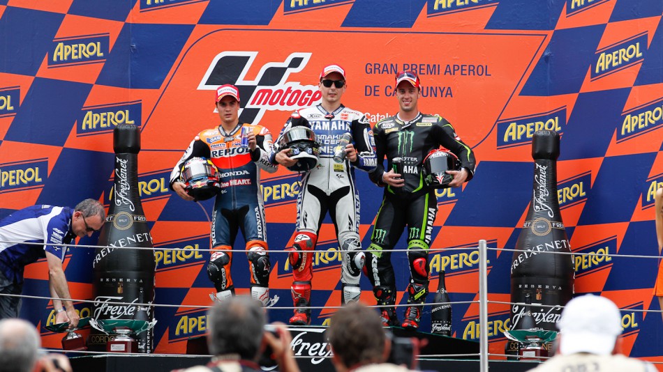 Dani Pedrosa, Jorge Lorenzo, Andrea Dovizioso, Repsol Honda Team, Yamaha Factory Racing, Monster Yamaha Tech 3, Catalunya Circui