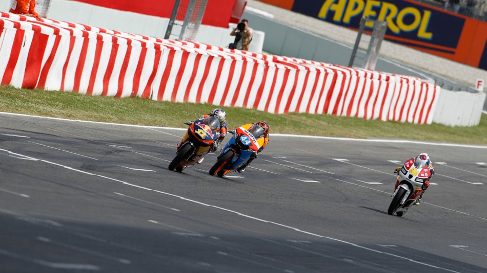 Sandro Cortese, Miguel Oliveira, Louis Rossi, Red Bull KTM Ajo, Estrella Galicia 0,0, Racing Team Germany, Catalunya Circuit RAC