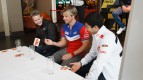 Danny Webb, James Ellison, Gino Rea, Hertz British Grand Prix Preevent