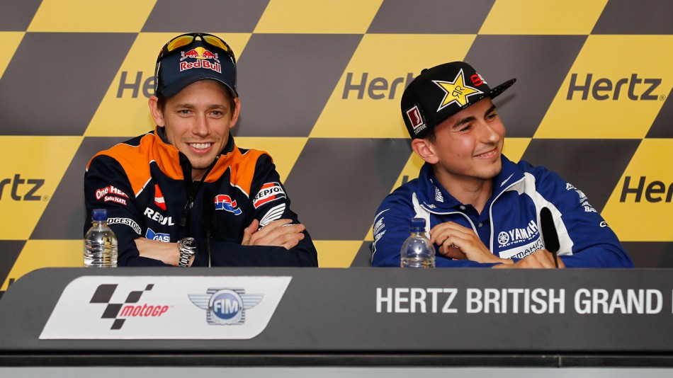 Casey Stoner, Jorge Lorenzo, Repsol Honda Team, Yamaha Factory Racing, Hertz British Grand Prix Press Conference