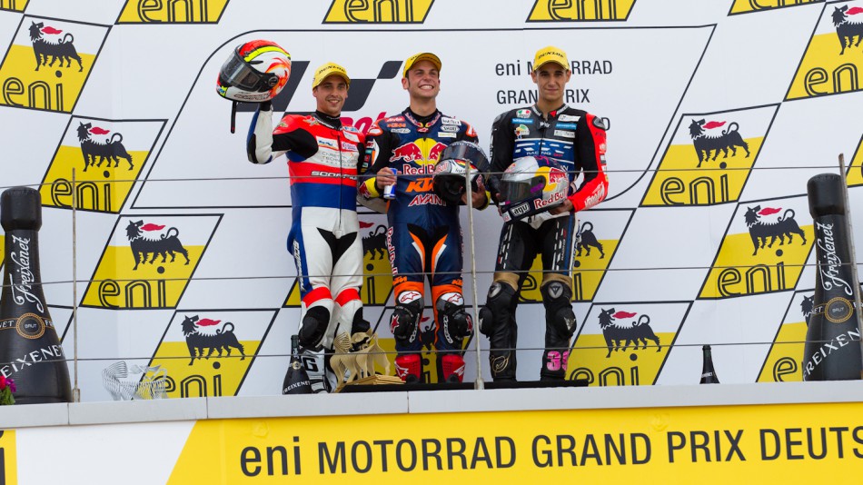 Masbou, Cortese, Salom, Caretta Technology, Red Bull KTM Ajo, RW Racing GP, Sachsenring RAC