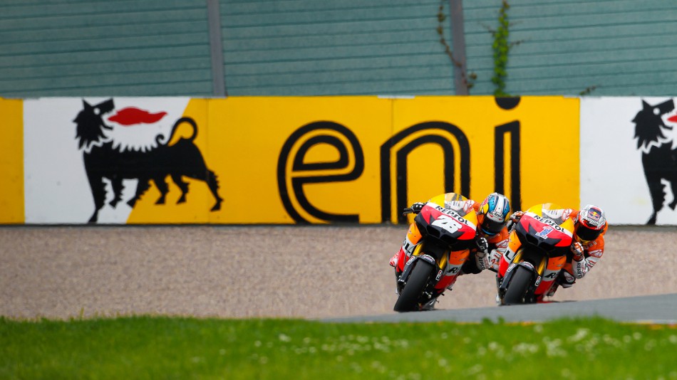Dani Pedrosa, Casey Stoner, Repsol Honda Team, Sachsenring RAC