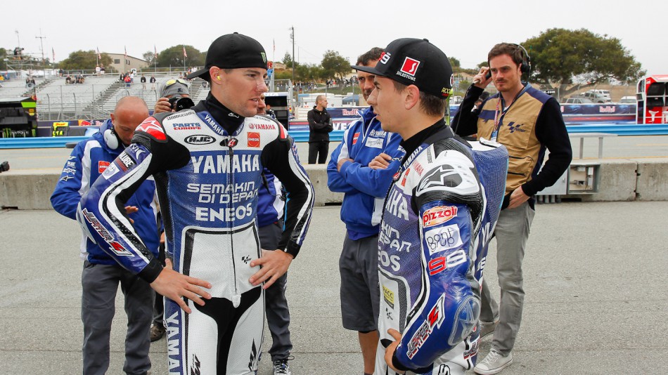 Ben Spies, Jorge Lorenzo, Yamaha FActory Racing, Laguna Seca FP3