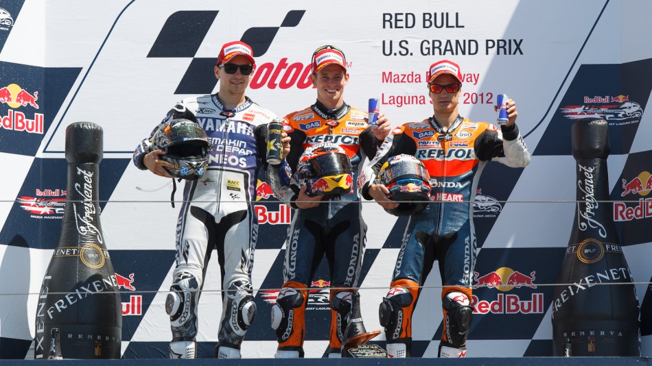 Lorenzo, Stoner, Pedrosa, yamaha Factory Racing, Repsol Honda Team, Lguna Seca RAC