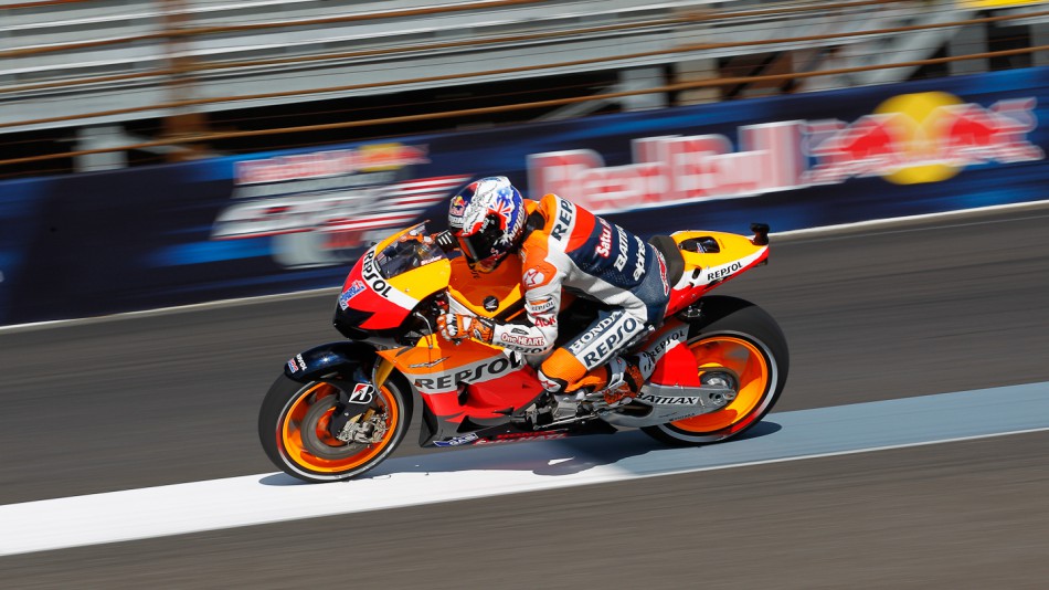 Casey Stoner, Repsol Honda Team, Indianapolis FP2