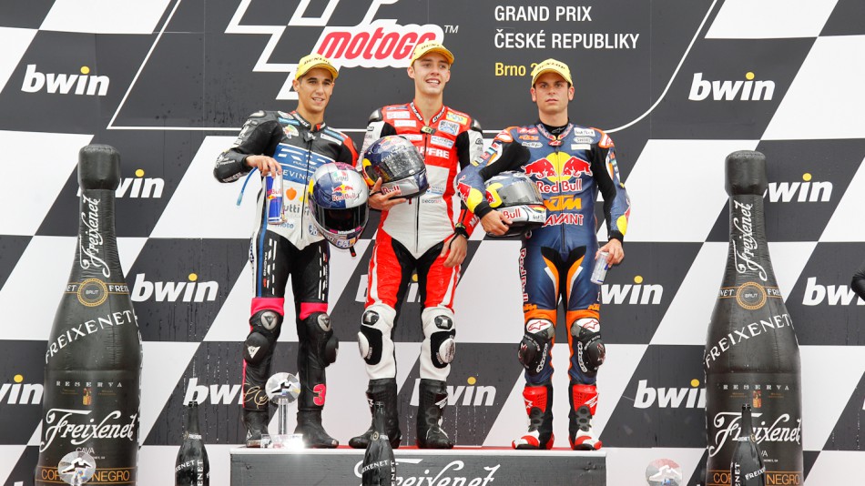 Salom, Folger, Cortese, RW Racing GP, Mapfre Aspar Team Moto3, Red Bull KTM Ajo, Brno RAC