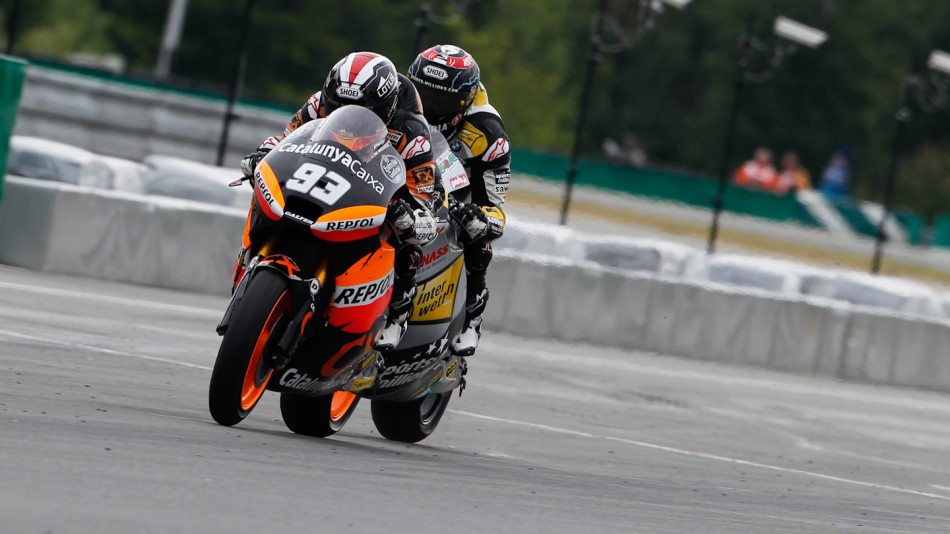 Marc Marquez, Thomas Luthi, Team CatalunyaCaixa Repsol, Interwetten-Paddock, Brno RAC