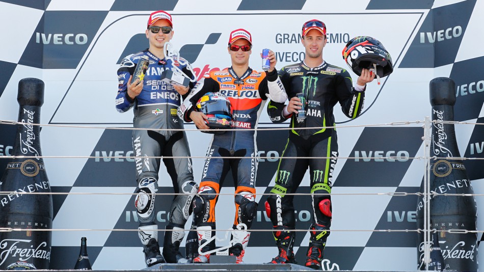 Lorenzo, Pedrosa, Dovizioso, Yamaha Factory Racing, Repsol Honda Team, Monster Yamaha Tech 3, Aragón RAC