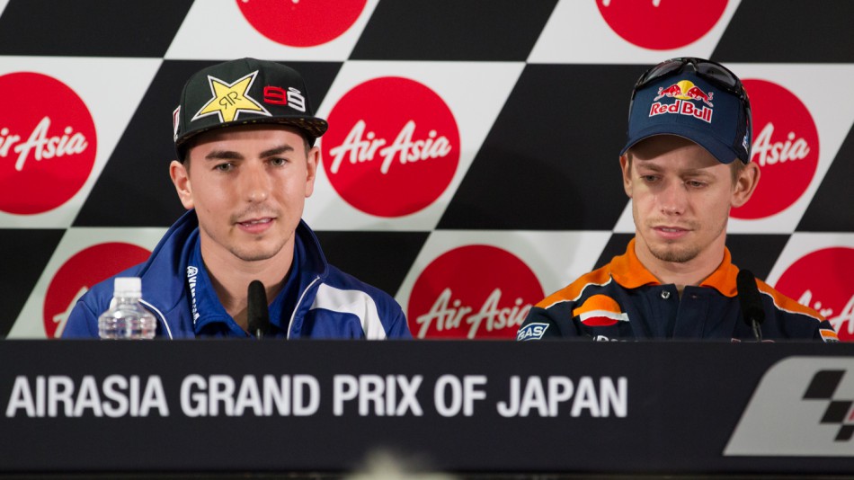 Lorenzo, Stoner, Yamaha Factory Racing, Repsol Honda MotoGP, Airasia Grand Prix of Japan Press Conference