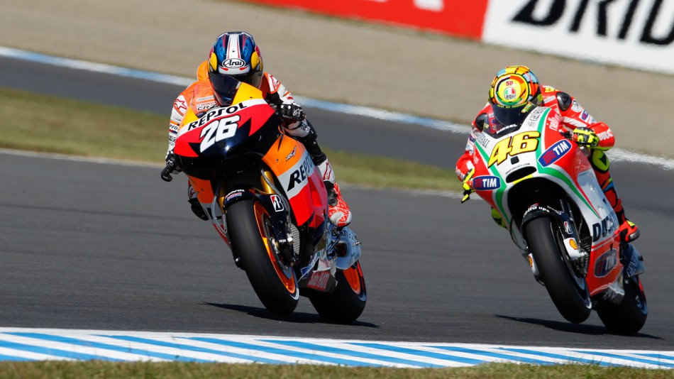 Dani Pedrosa, Valentino Rossi, Repsol Honda Team, Ducati Team, Motegi FP2