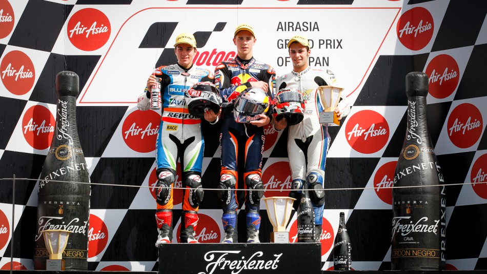 Viñales, Kent, Tonucci, Blusens Avintia, Red Bull KTM Ajo, Team Italia FMI, Motegi RAC