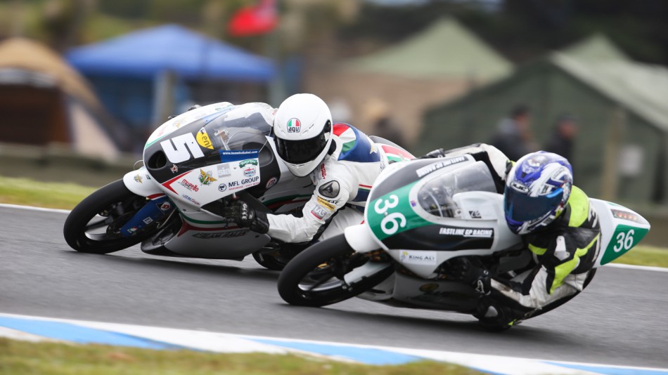 Romano Fenati, Sam Clark, Team Italia FMI, Fastline GP Racing, Phillip Island FP2
