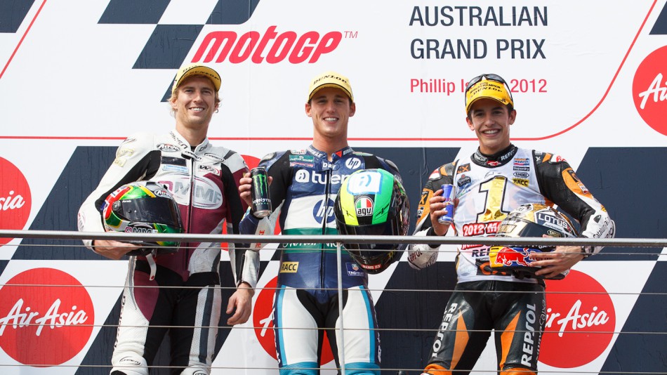 West, Espargaro, Marquez, QMMF Racing Team, Tuenti Movil HP 40, Team CatalunyaCaixa Repsol, Phillip Island RAC