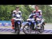 Jorge Lorenzo and Doni Tata Pradita at the Yamaha Racing Academy, Sentul