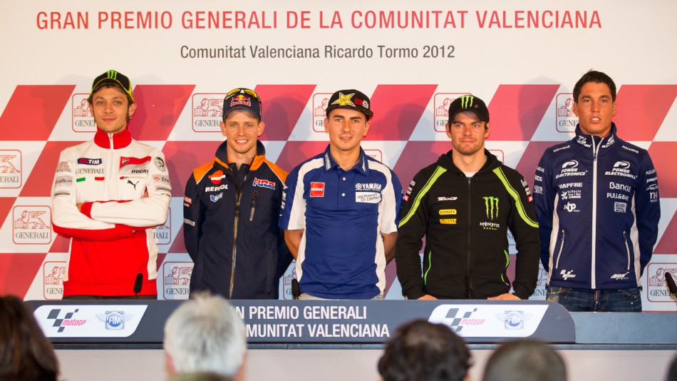Rossi, Stoner, Lorenzo, Crutchlow, Espargaro, Gran Premio Generali de la Comunitat Valenciana Press Conference