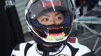 Takahashi in action with the Moto2 Moriwaki