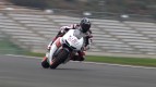 Marc Márquez completes his first laps on the Honda RC213V