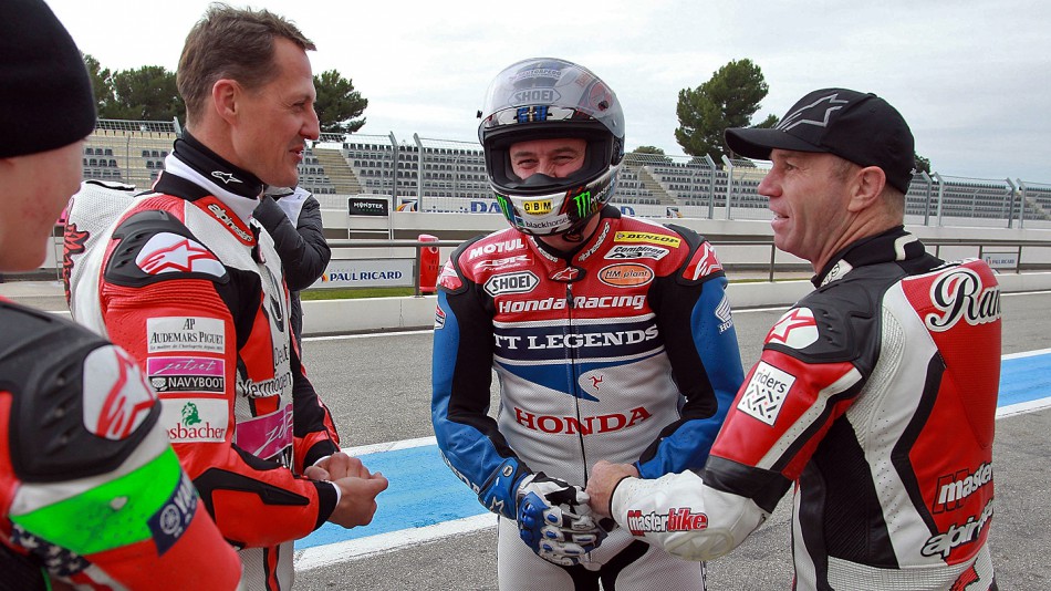 Schumacher, McGuinness, Mamola - Paul Ricard Circuit