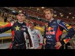 Lorenzo with Schumacher and Vettel at the 2012 Race of Champions