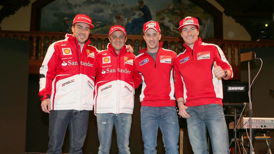 Fernando Alonso, Felipe Massa, Andrea Dovizioso, Nicky Hayden, Wrooom 2013