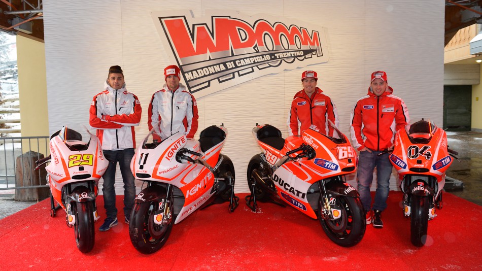 Iannone, Spies, Hayden, Dovizioso, Ignite Pramac Racing Team, Ducati Team, Wrooom 2013
