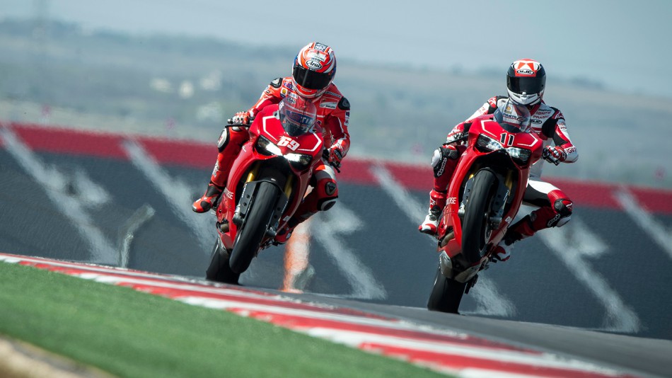 Nicky Hayden, Ben Spies - Ducati 1199 Panigale Launch, COTA