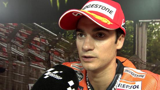 Dani Pedrosa gets a good third place, perhaps the bike wasn't at the best level.