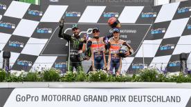 Whilst Marquez took his eighth successive Sachsenring victory, all eyes were on hometown hero Jonas Folger, who finished second
