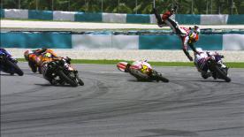 A detailed look at the cause and effect of the noteworthy crashes of the #MalaysianGP.