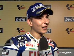 Lorenzo comenta su victoria en MotoGP