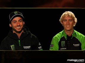 Kawasaki Racing team-mates John Hopkins and Anthony West