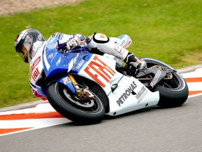 Jorge Lorenzo in action in Sachsenring