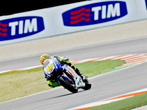 Valentino Rossi in action in Misano