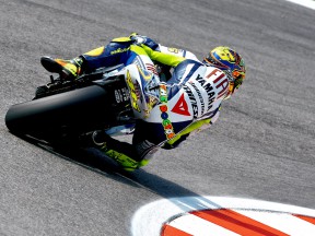 Valentino Rossi in action in Misano