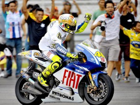 Rossi celebrates 2009 MotoGP World Championship win