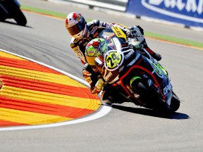 Toni Elías in action at Motorland Aragón