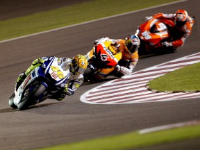 MotoGP action in Qatar