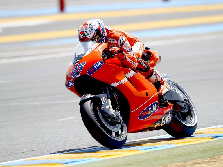 Casey Stoner in action in Le Mans